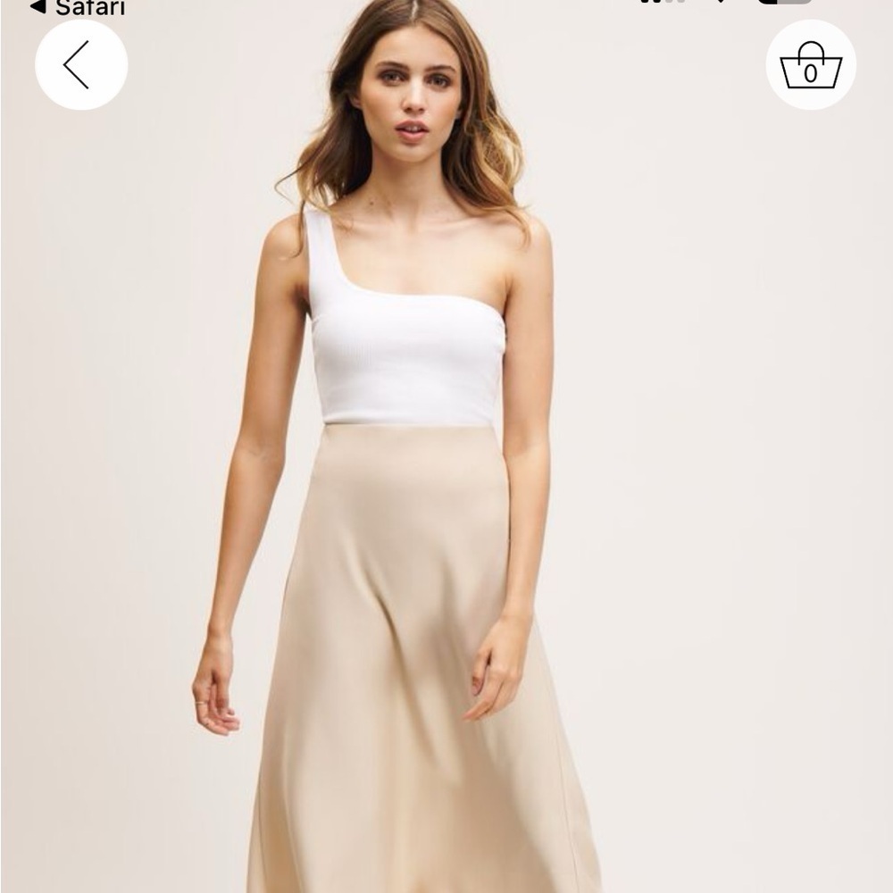 Dynamite One Shoulder Ribbed Tank Top - Picture 3 of 7